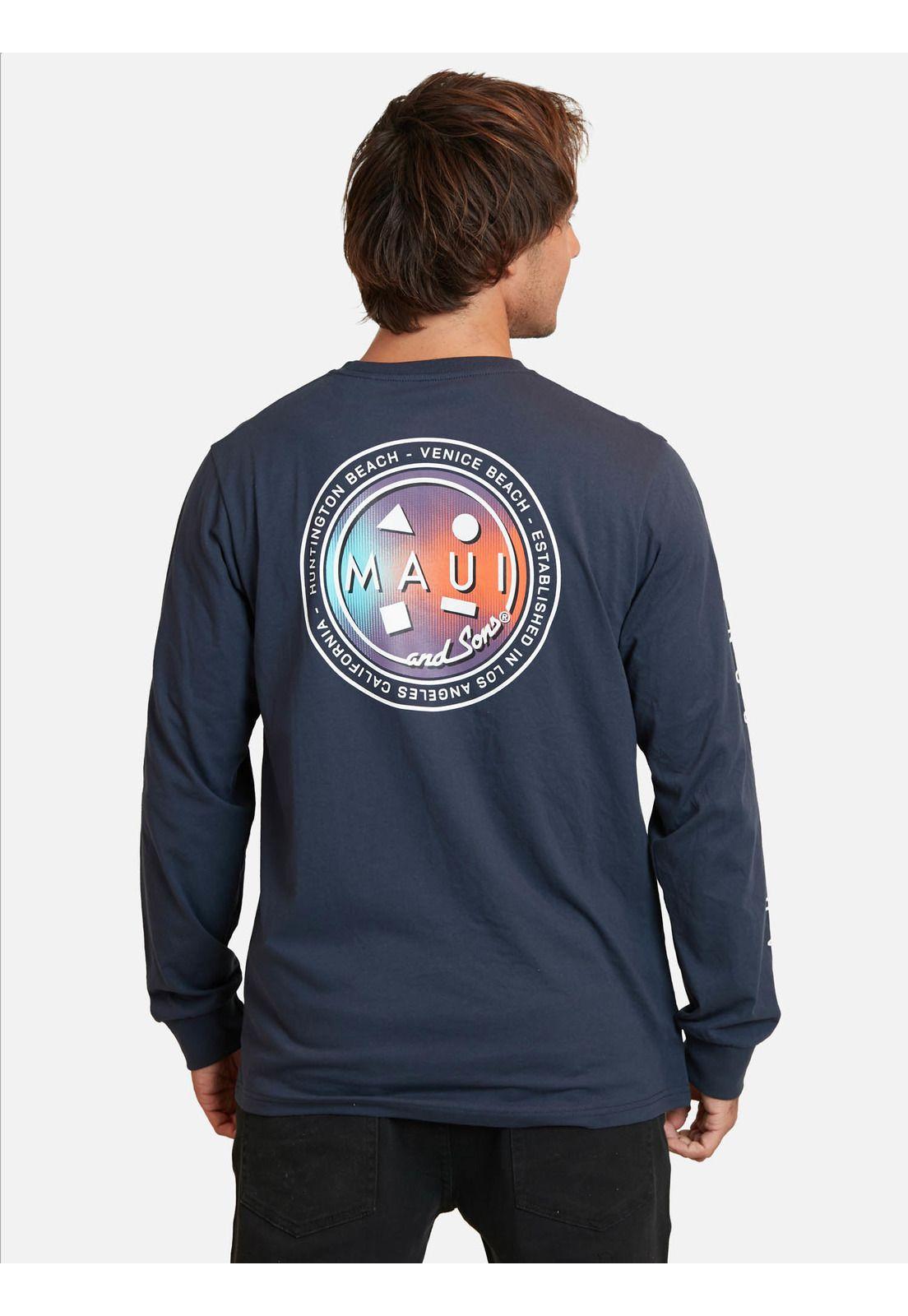 Polera Tefir Azul Marino Hombre Maui And Sons-1