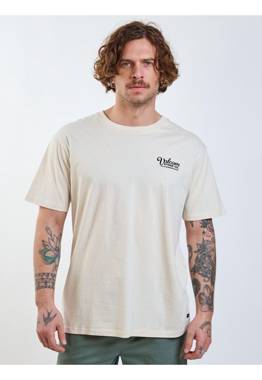 Polera MC Migrane Beige Hombre Volcom-0