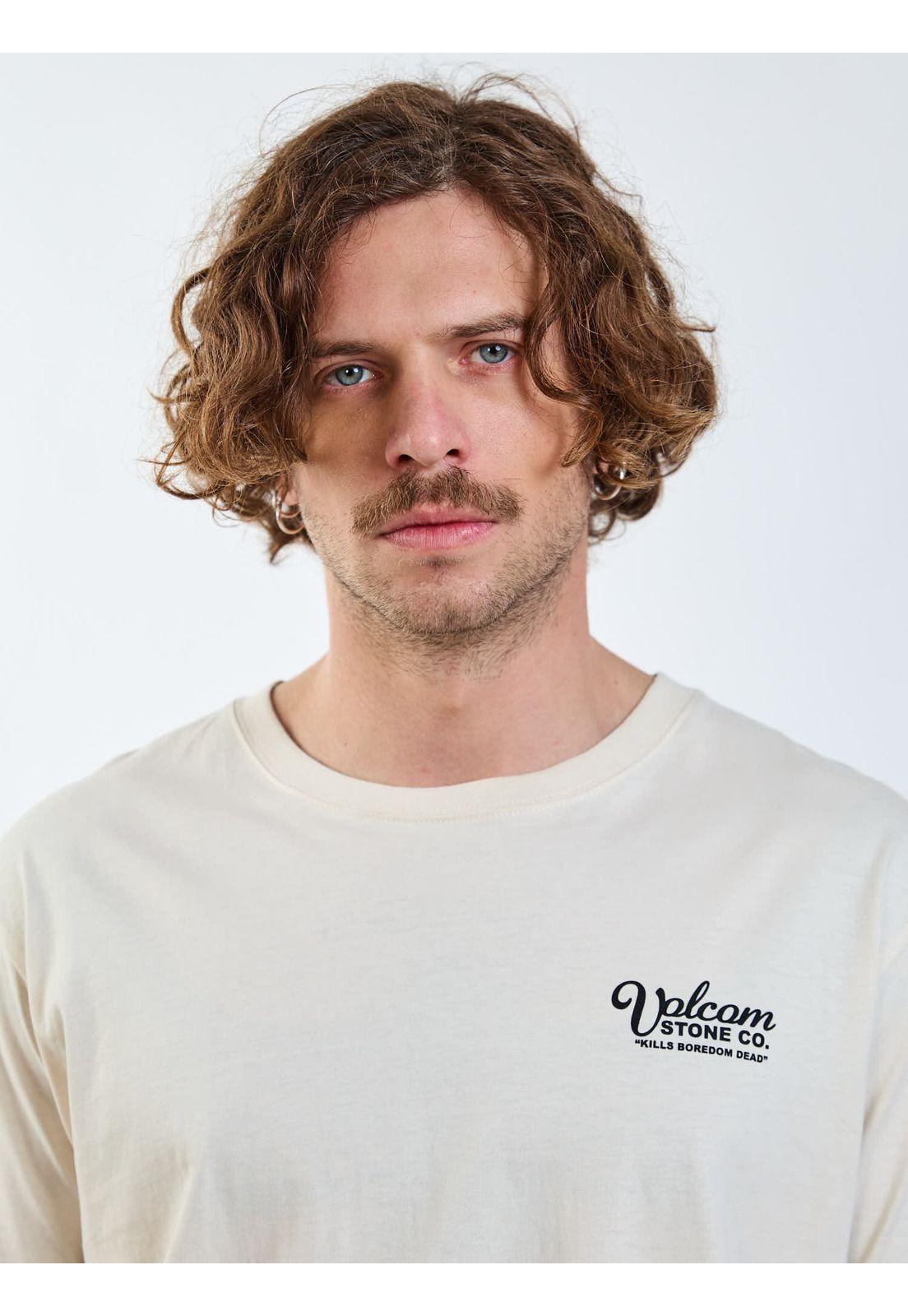 Polera MC Migrane Beige Hombre Volcom-4