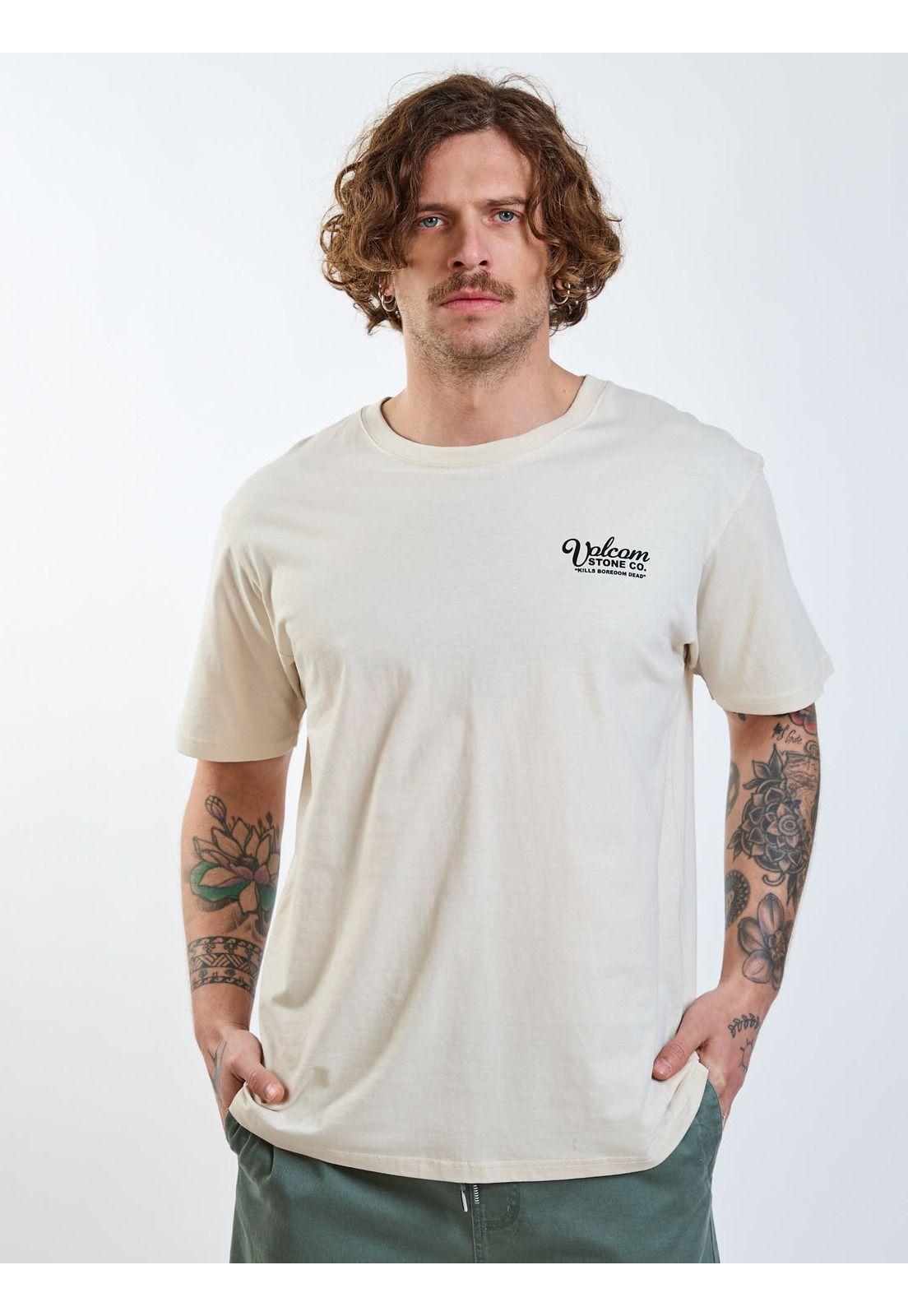 Polera MC Migrane Beige Hombre Volcom-6