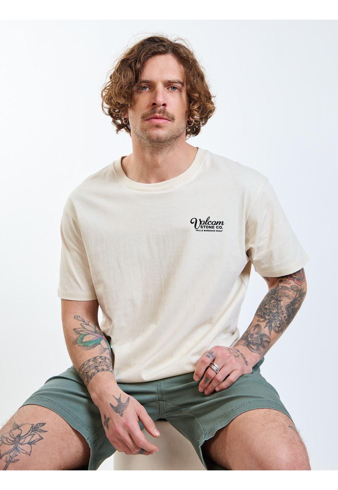 Polera MC Migrane Beige Hombre Volcom-7