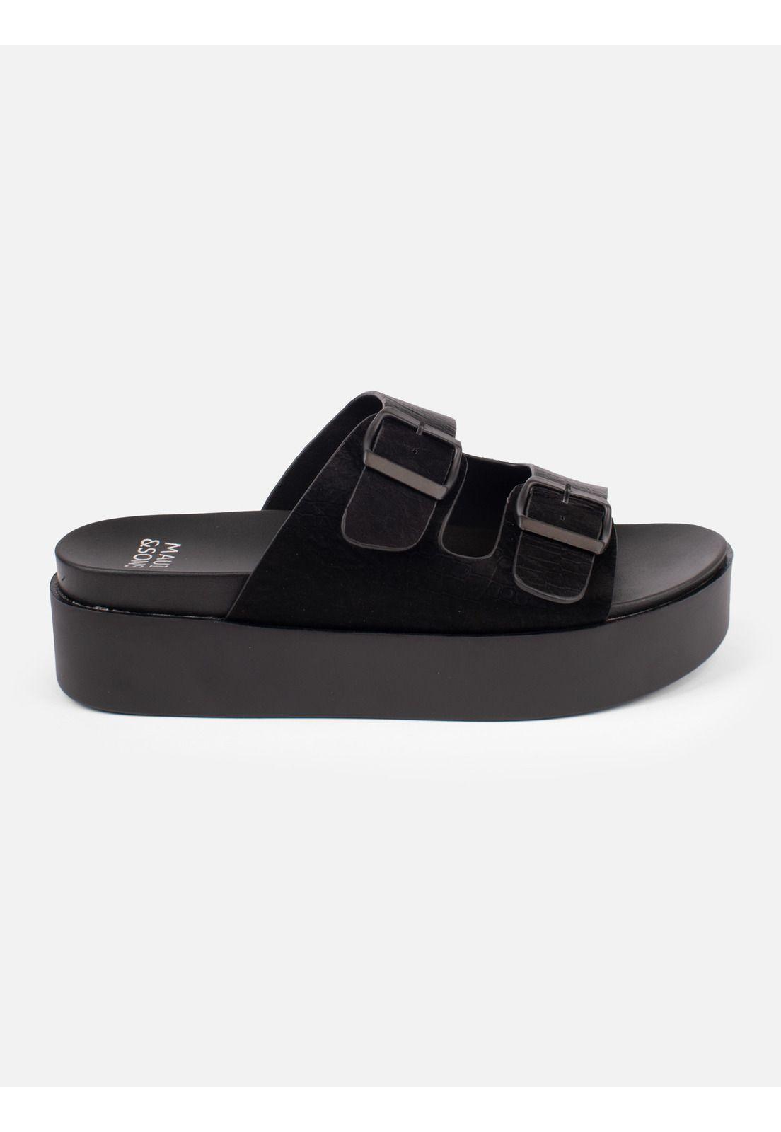 Sandalia Black Matte Negro Mujer Maui And Sons-0