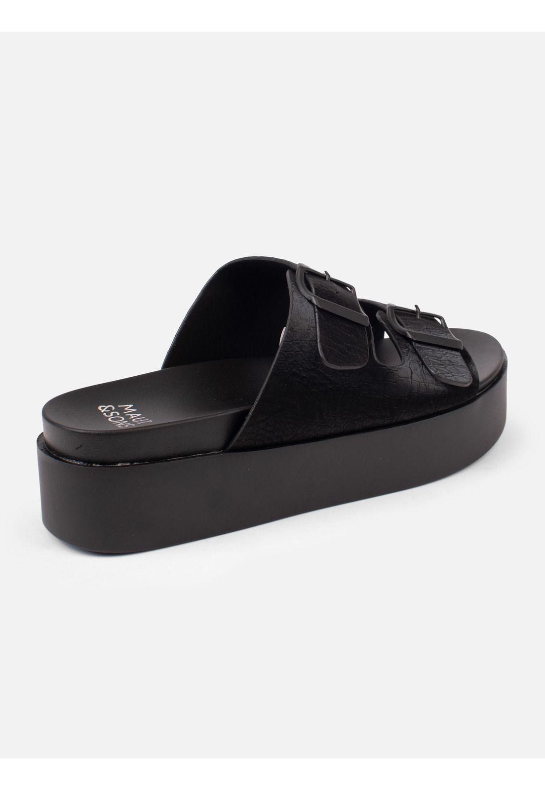 Sandalia Black Matte Negro Mujer Maui And Sons-2