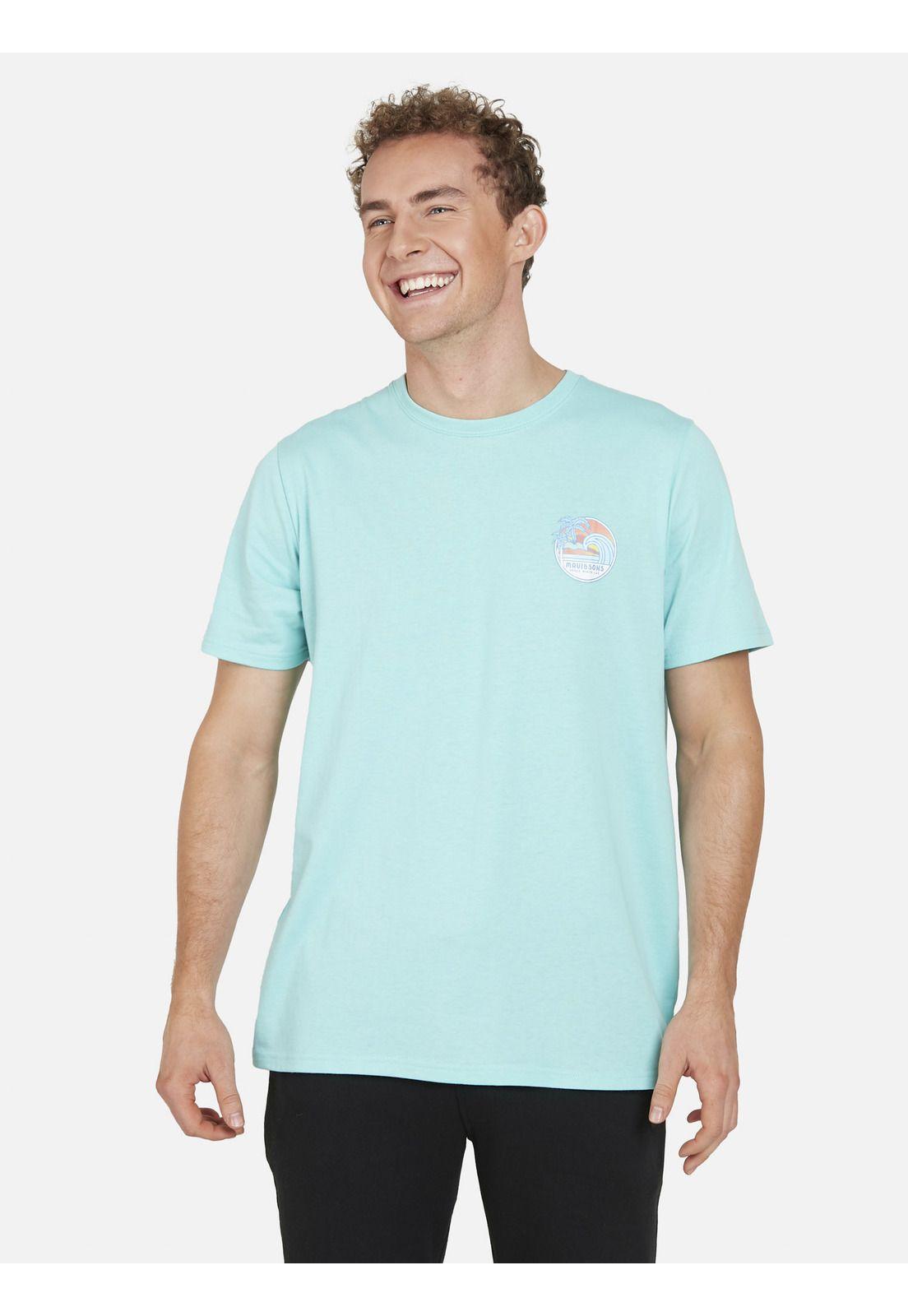 Polera RETRO VENICE Hombre Celeste Maui and Sons-0