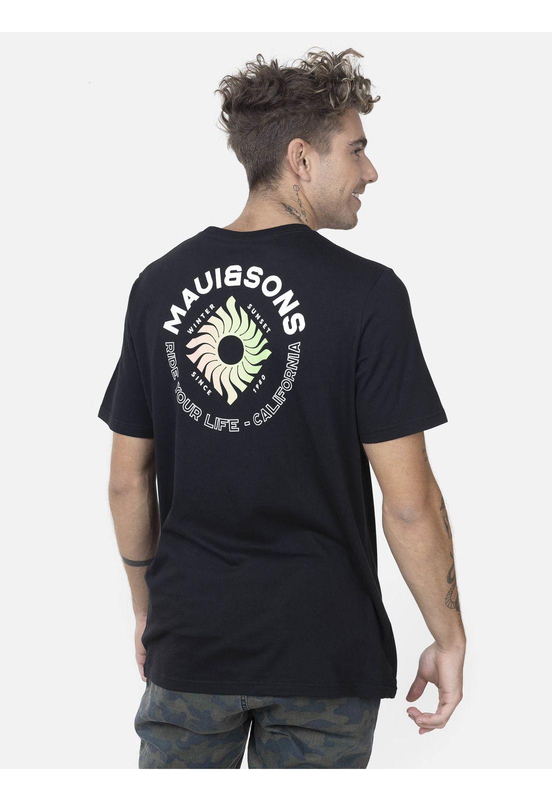 Polera Hombre ELEMENTAL SUN SS TEE Negro Maui and Sons-1