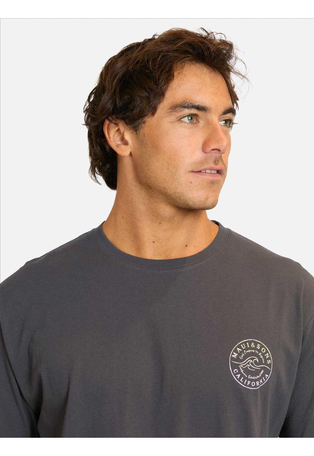 Polera MC Ficus Gris Hombre Maui And Sons-2