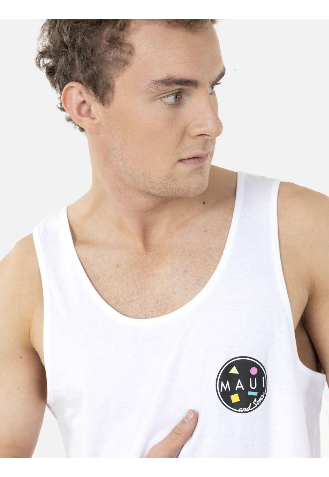 Polera SM COOKIE Hombre Blanco Maui and Sons-2