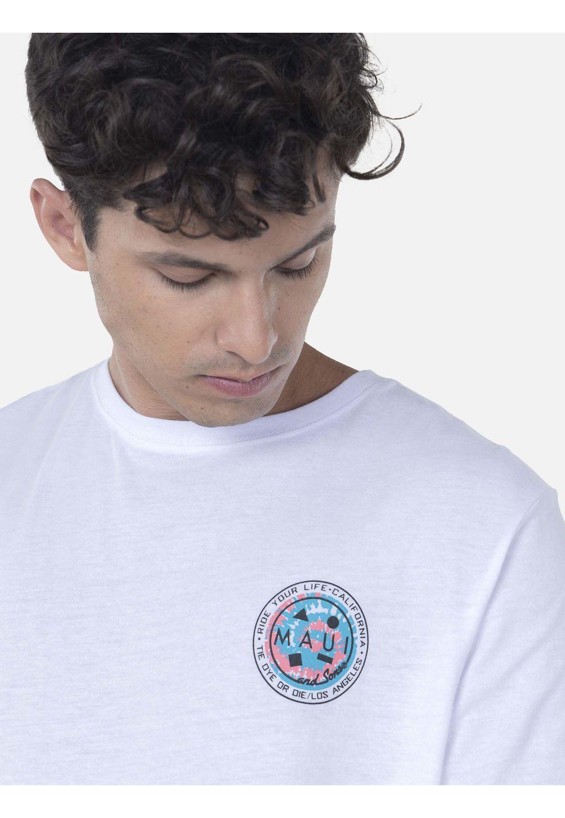 Polera Hombre COOKIE DYE SS TEE Blanco Maui and Sons-2