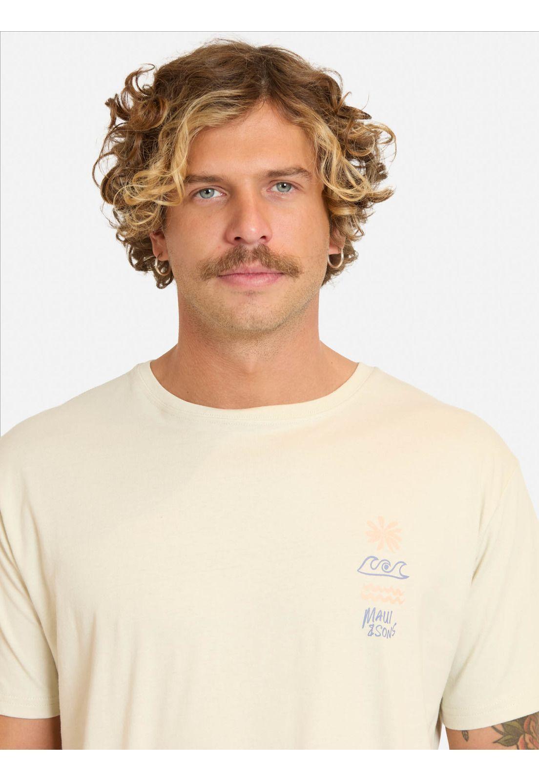 Polera MC Baniw Beige Hombre Maui And Sons-2
