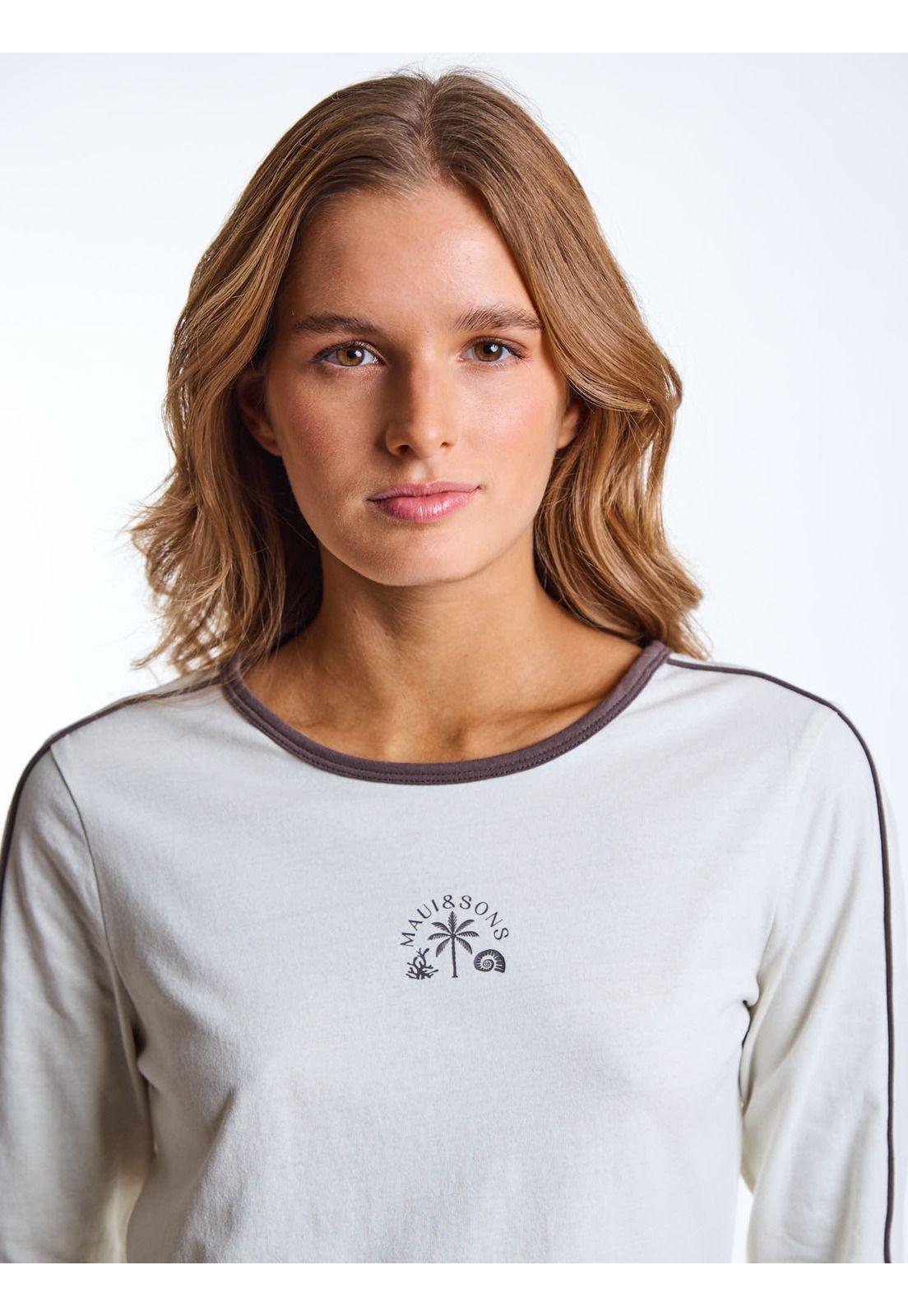 Polera ML Luma Beige Mujer Maui and Sons-3