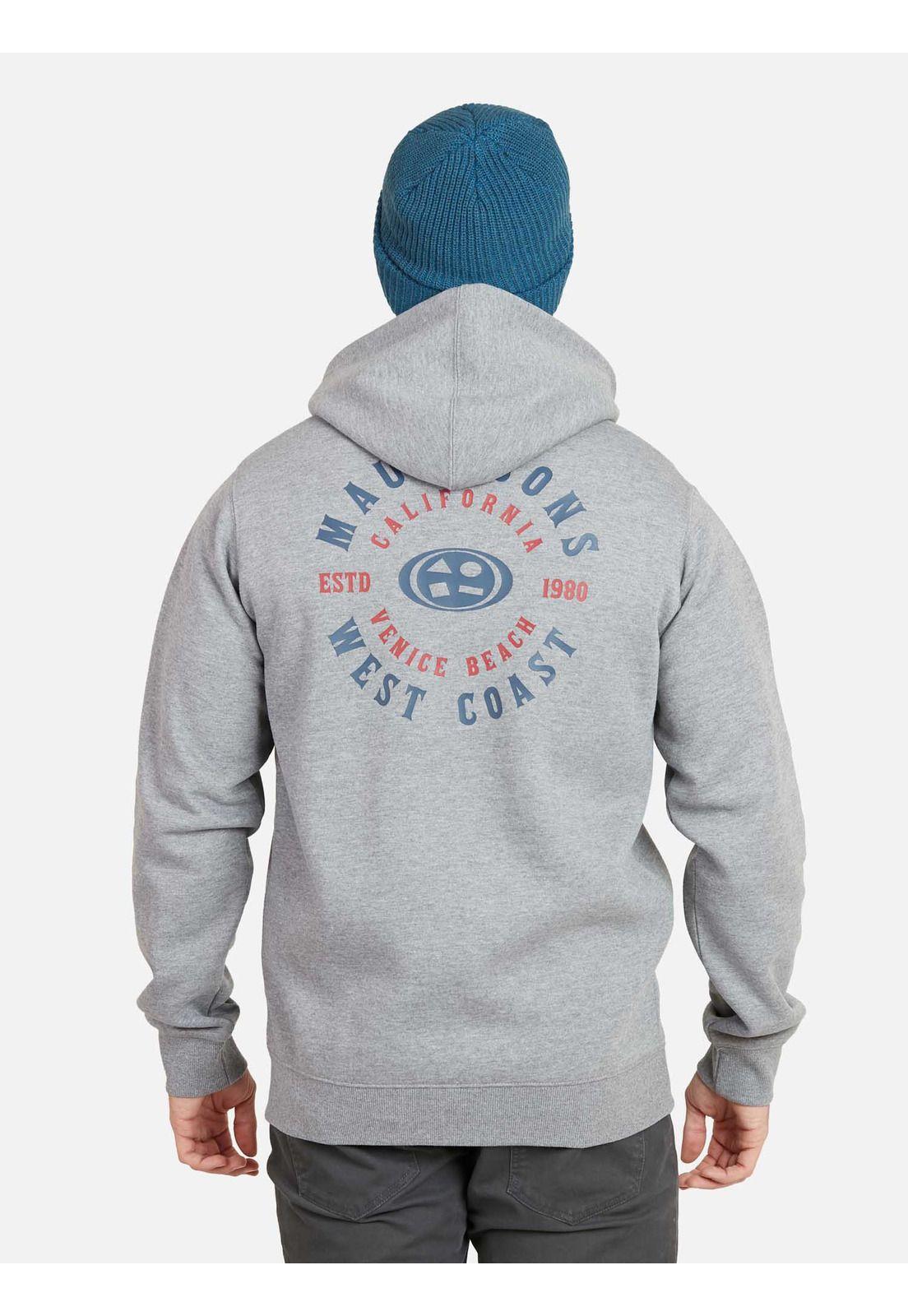 Poleron WEST COAST HOODIES Hombre Gris Maui and Sons-1