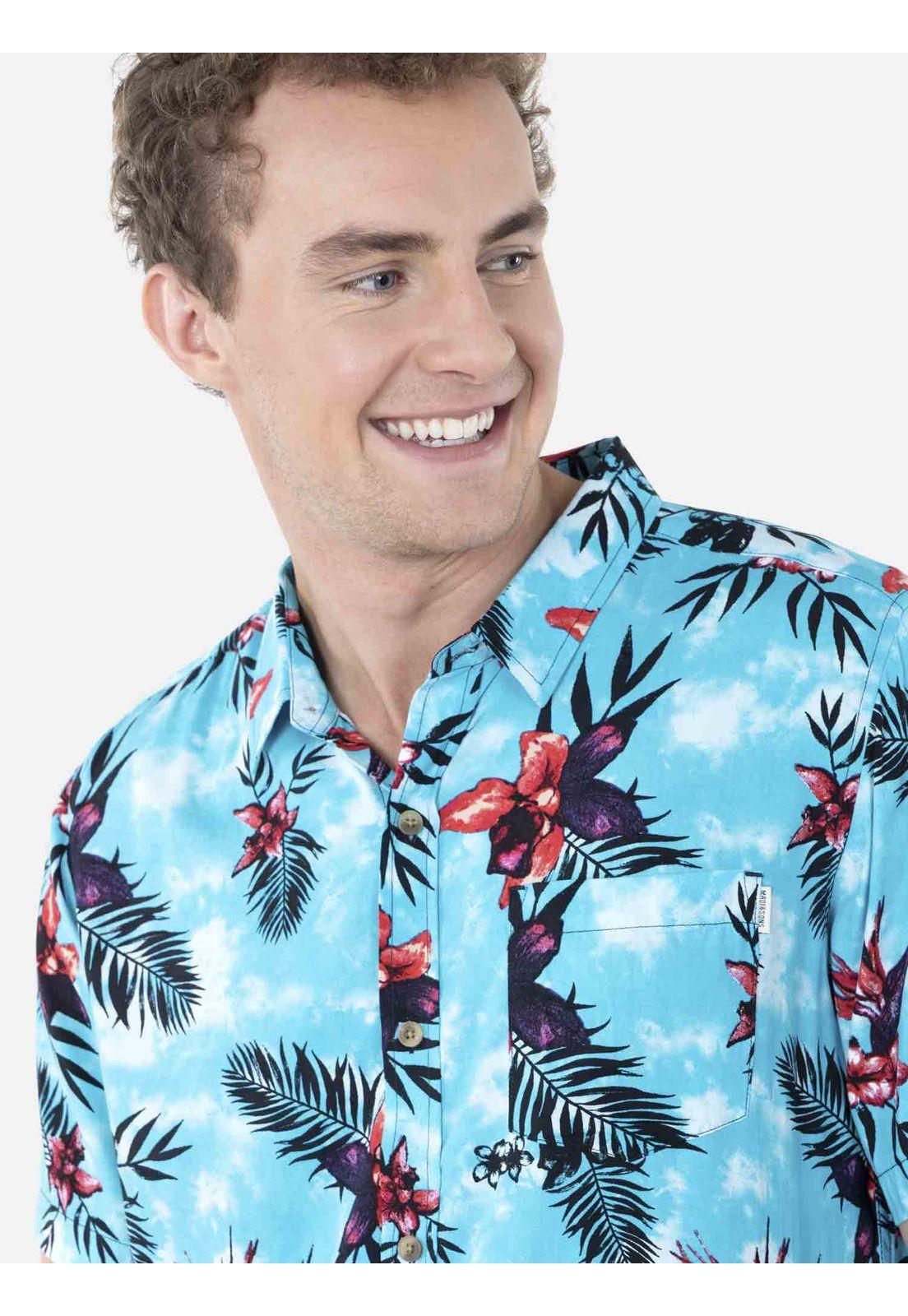 Camisa FLORAL DYE Hombre Multicolor Maui and Sons-2