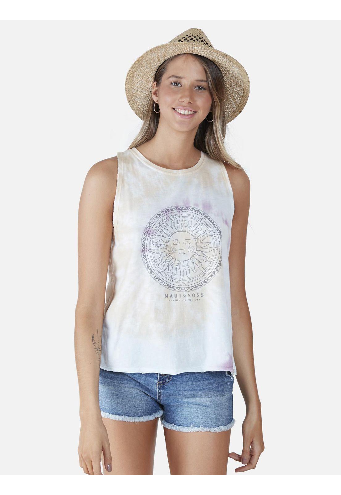 Polera Mujer 5P625-WV22 Amarillo Maui and Sons-0