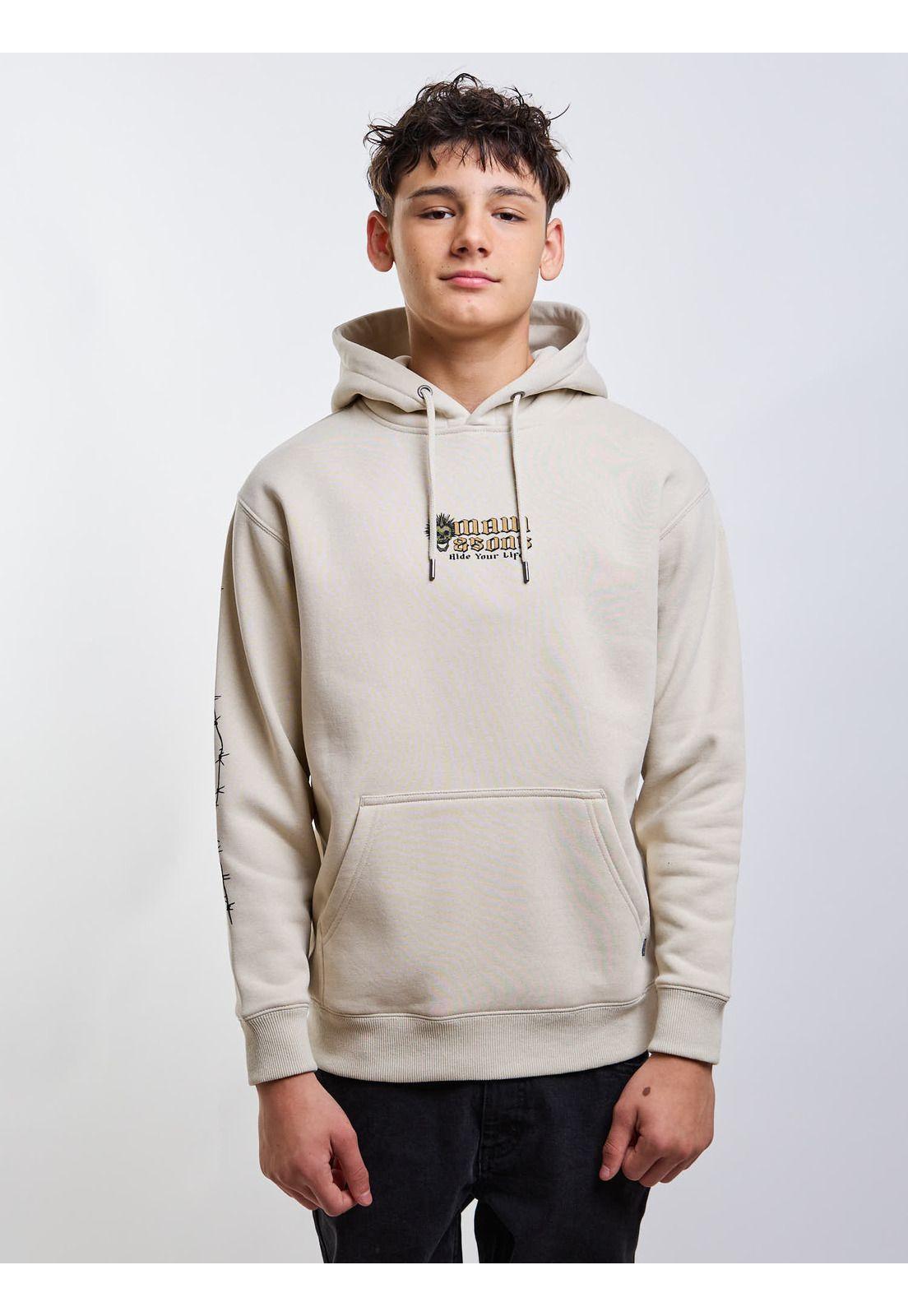 Poleron Canguro Voyager Beige Infantil Maui And Sons-0