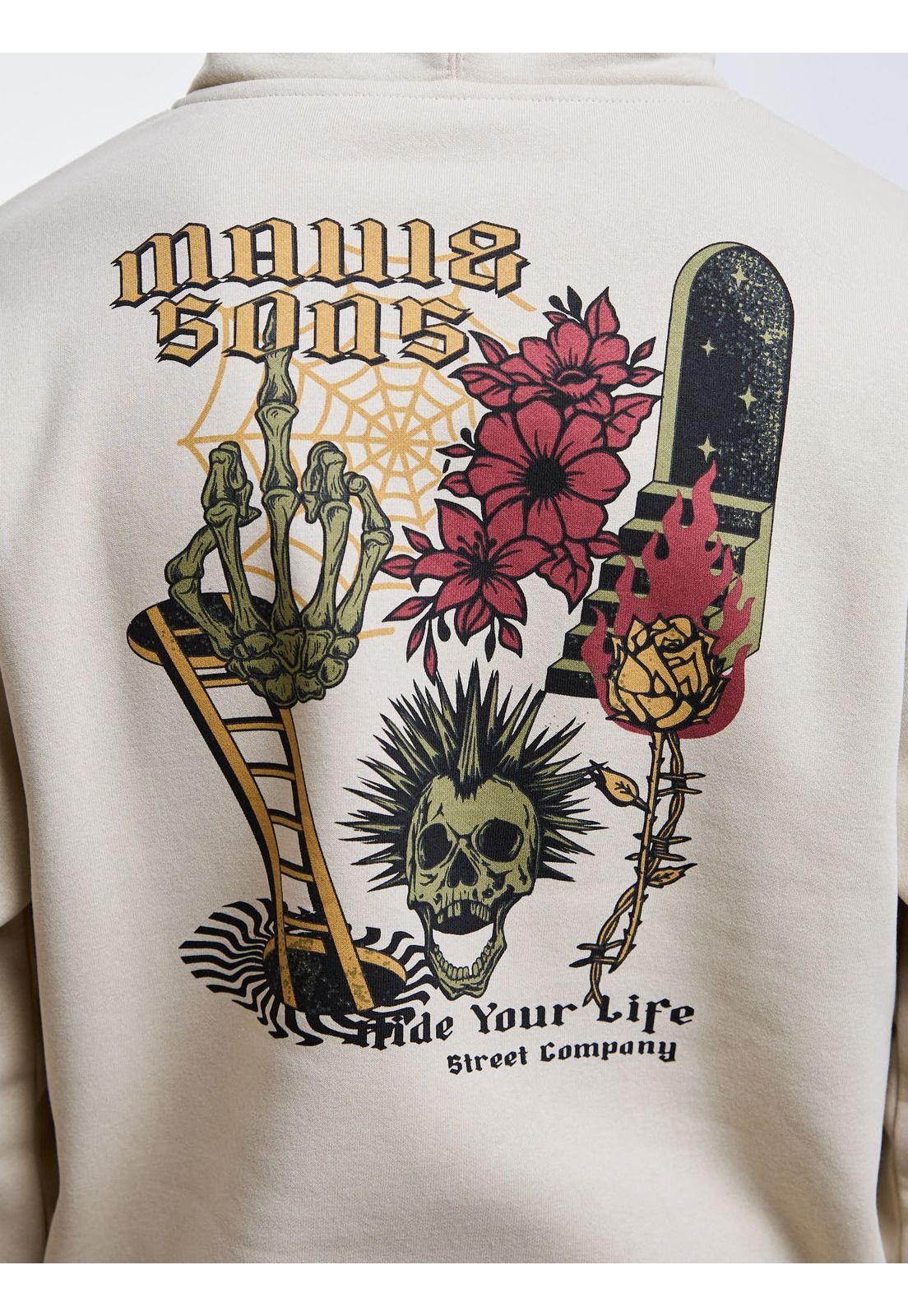 Poleron Canguro Voyager Beige Infantil Maui And Sons-3