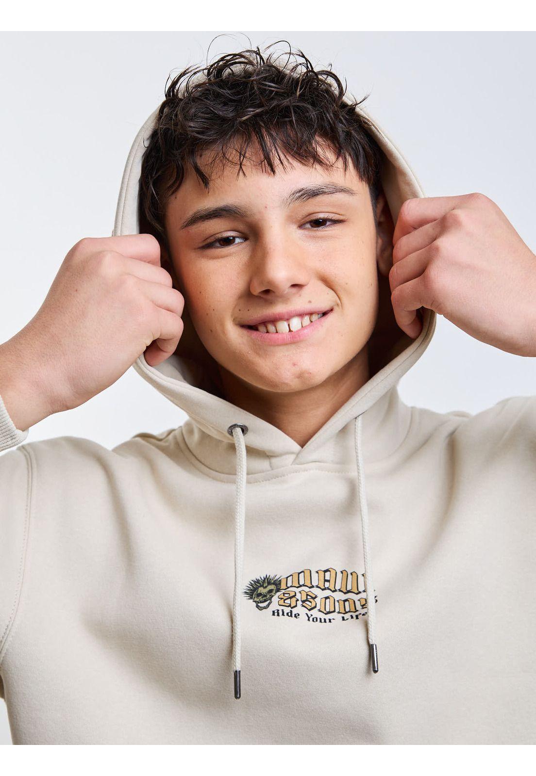 Poleron Canguro Voyager Beige Infantil Maui And Sons-4