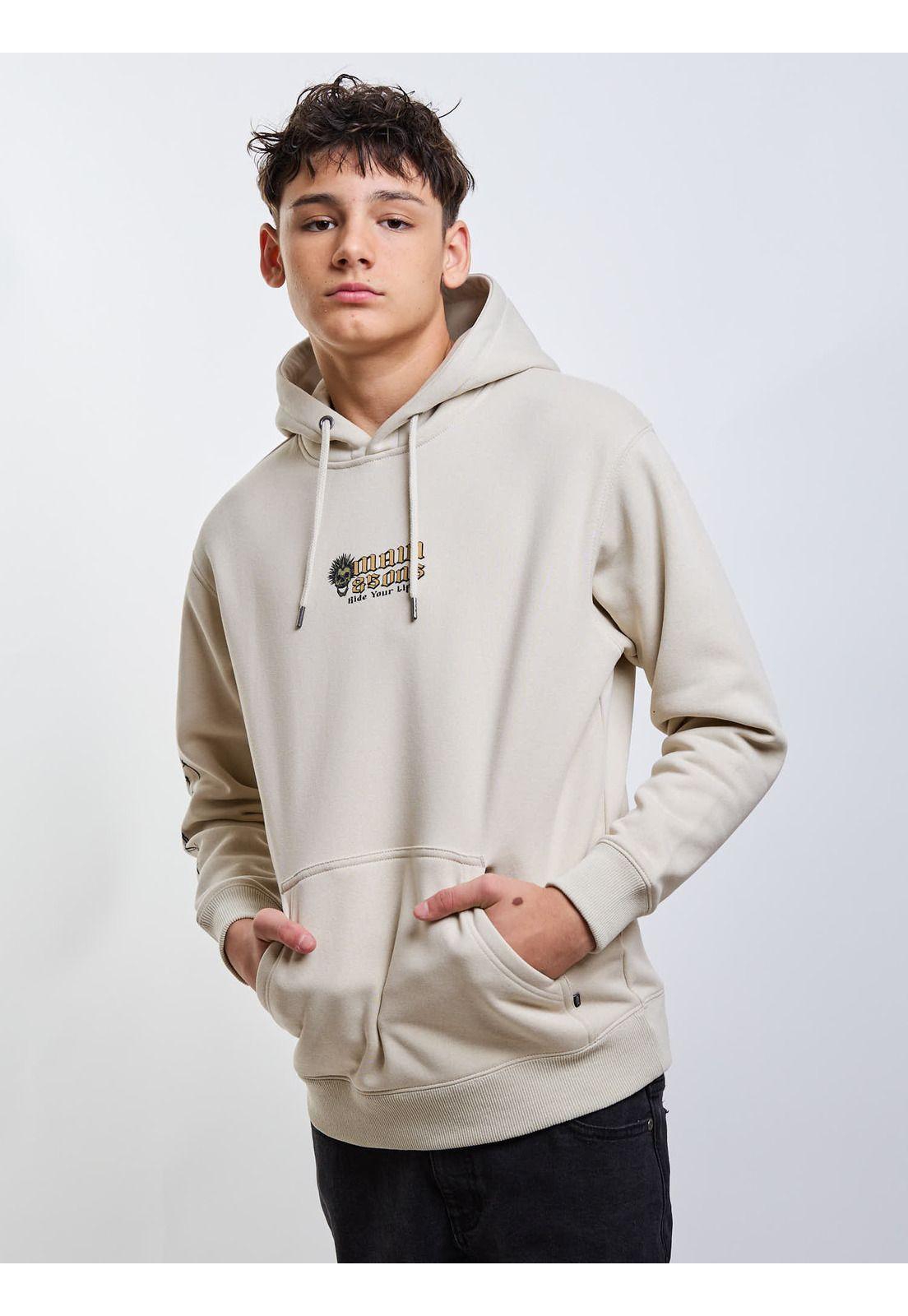 Poleron Canguro Voyager Beige Infantil Maui And Sons-5