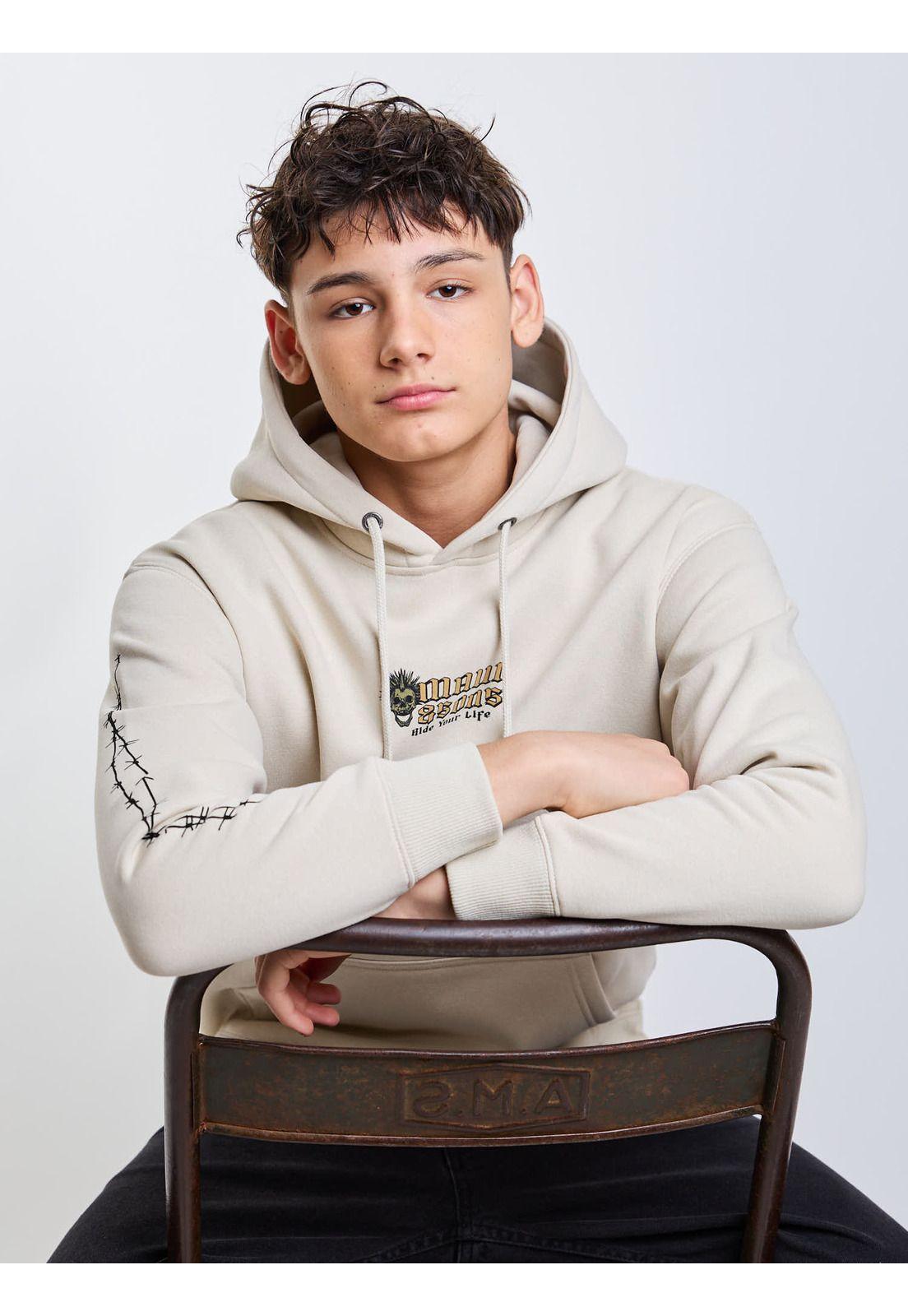 Poleron Canguro Voyager Beige Infantil Maui And Sons-6