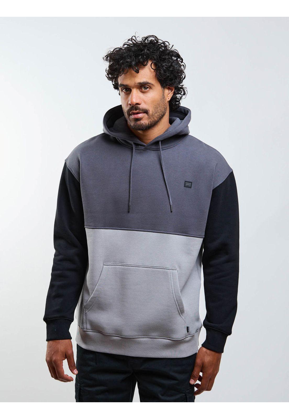 Poleron Canguro Driftx Gris Hombre Maui And Sons-0