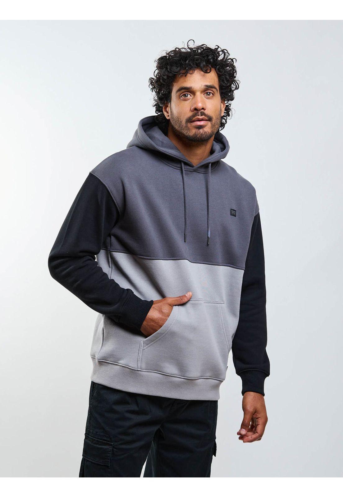 Poleron Canguro Driftx Gris Hombre Maui And Sons-4