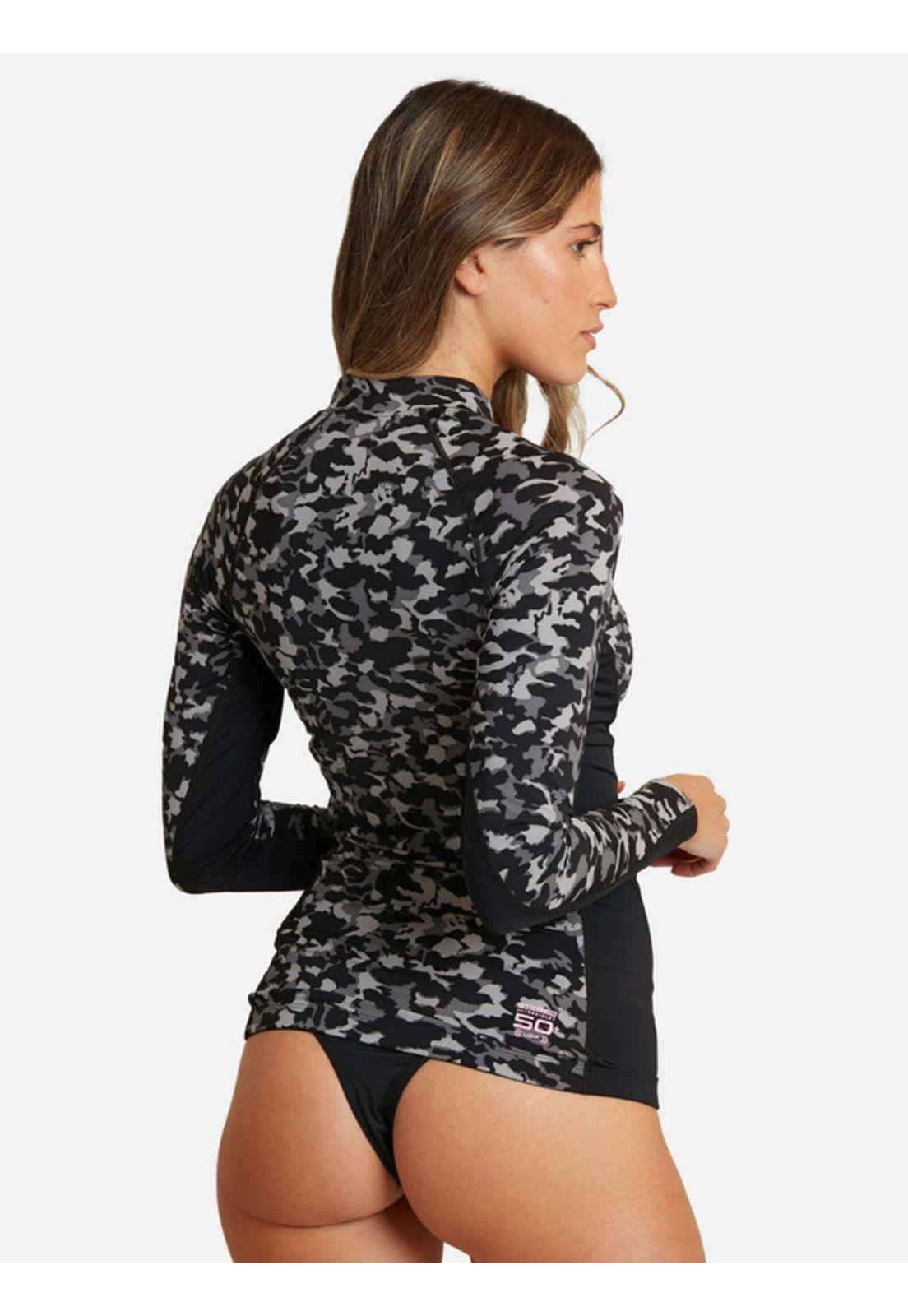 Polera UVP Polera  Uvp Black Leopard Rashguard Multicolor Mujer Maui and sons-1