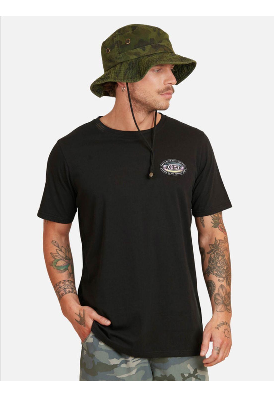 Polera Retro Color Lines G Hombre Negro Maui And Sons-0