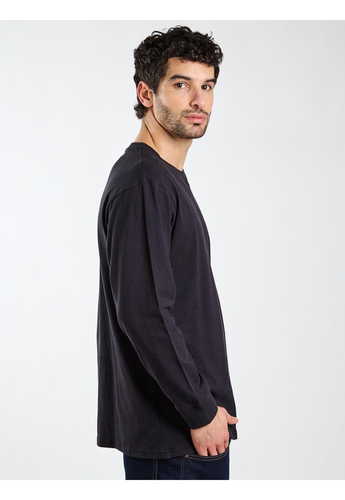 Polera ML Fracture Negro Hombre Volcom-2