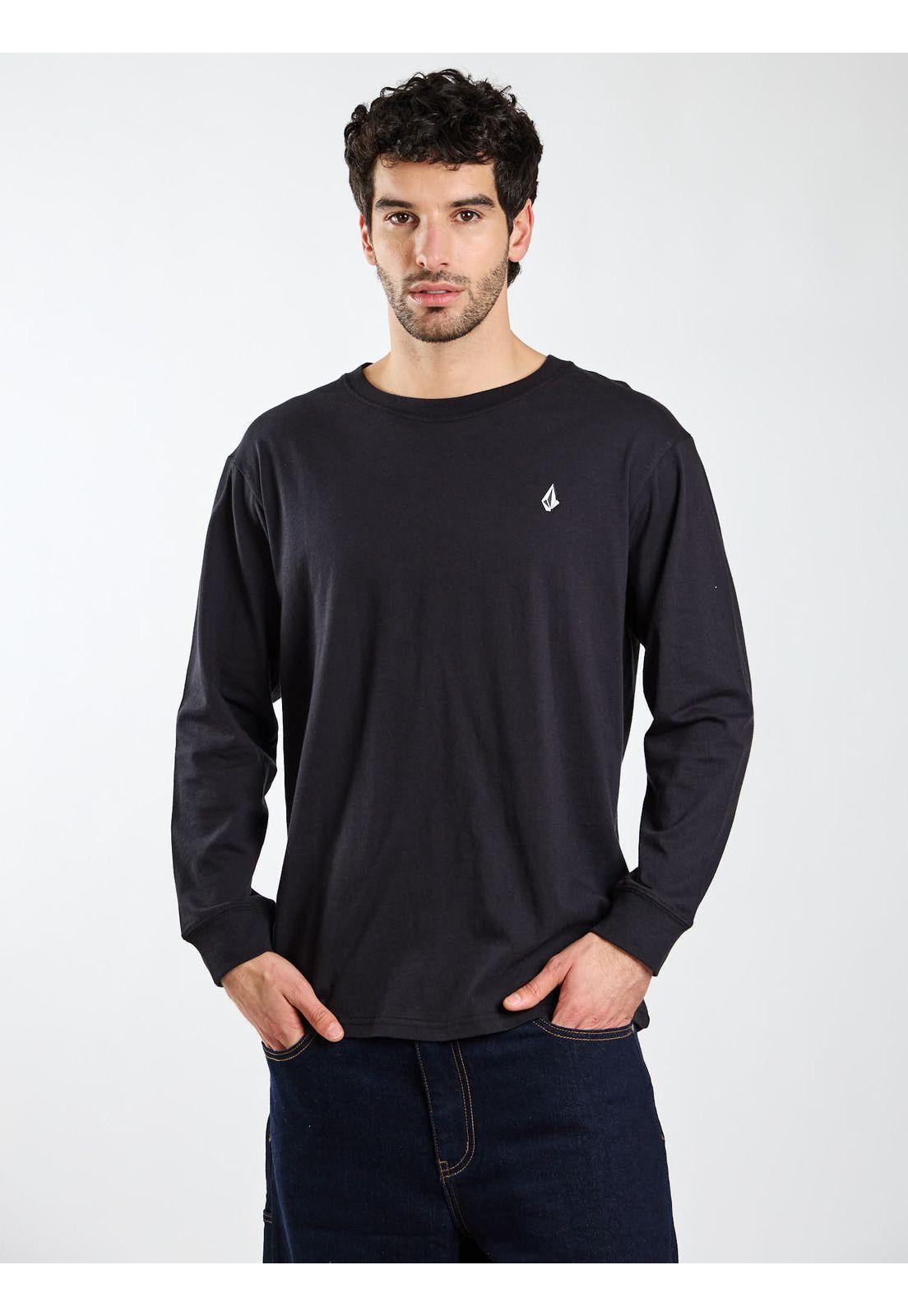 Polera ML Fracture Negro Hombre Volcom-5