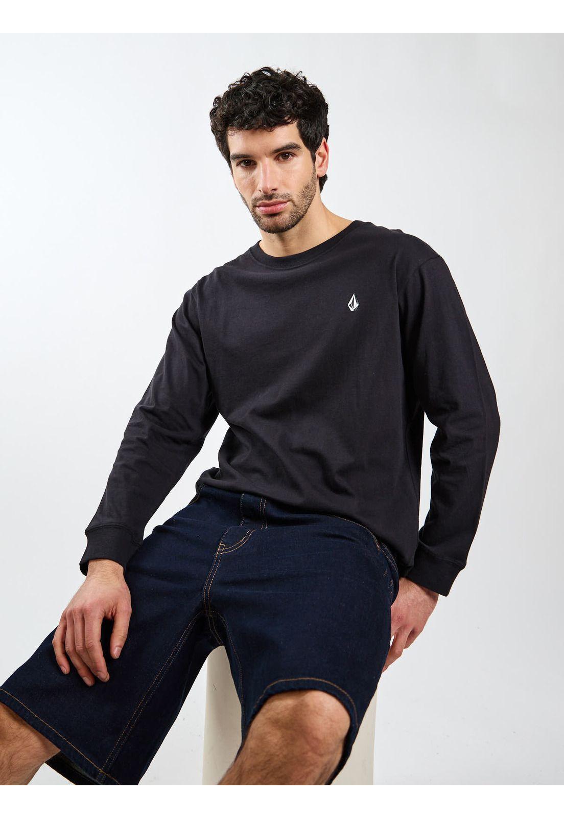 Polera ML Fracture Negro Hombre Volcom-6