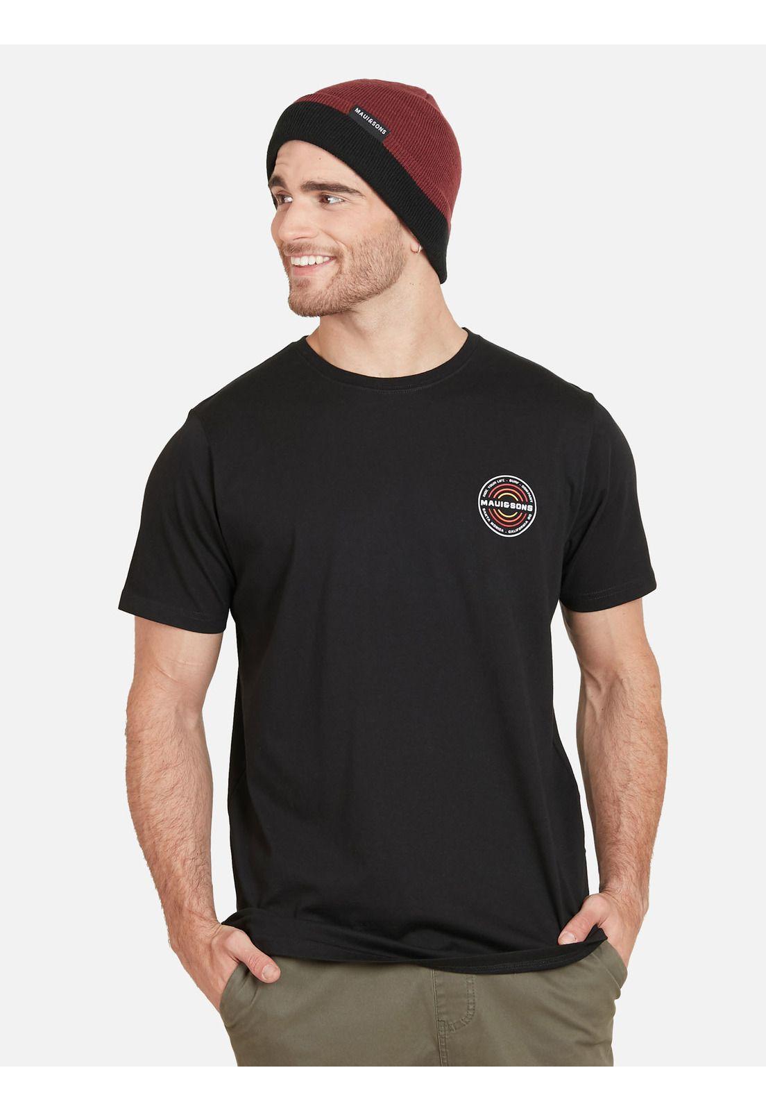 Polera SURF CO. SS TEE Hombre Negro Maui & Sons-1
