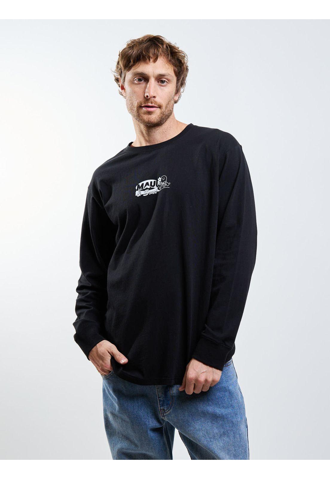 Polera ML Kairo Negro Hombre Maui And Sons-4