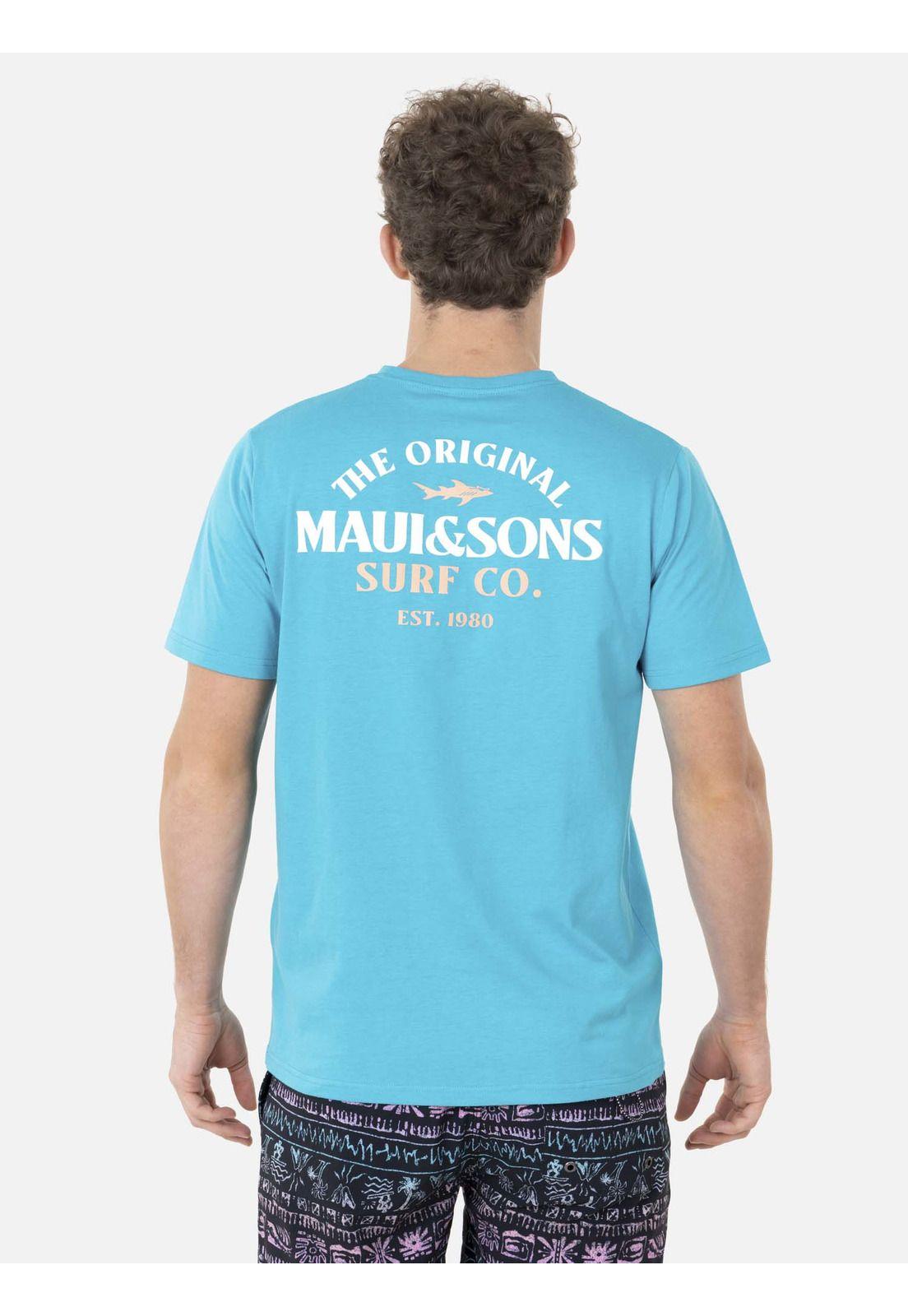 Polera SURF SINGS Hombre Celeste Maui and Sons-1