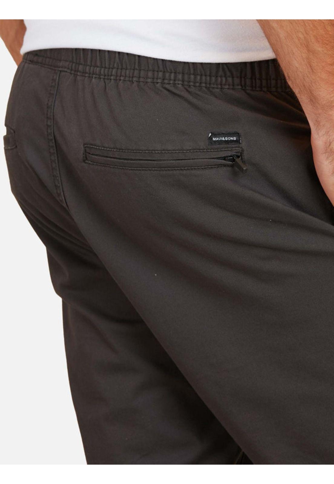 Pantalon Jogger Straight Pocket Gris oscuro Hombre Maui and sons-2