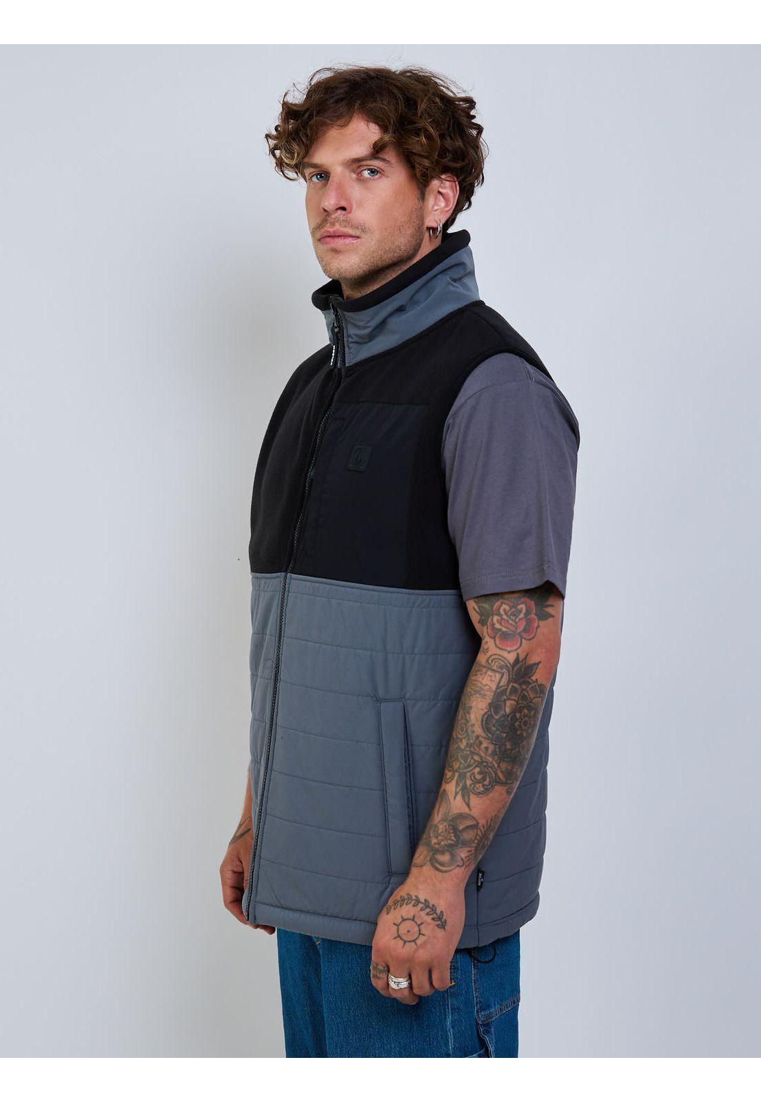 Poleron Polar Search Zip Crew Gris Hombre Volcom-2