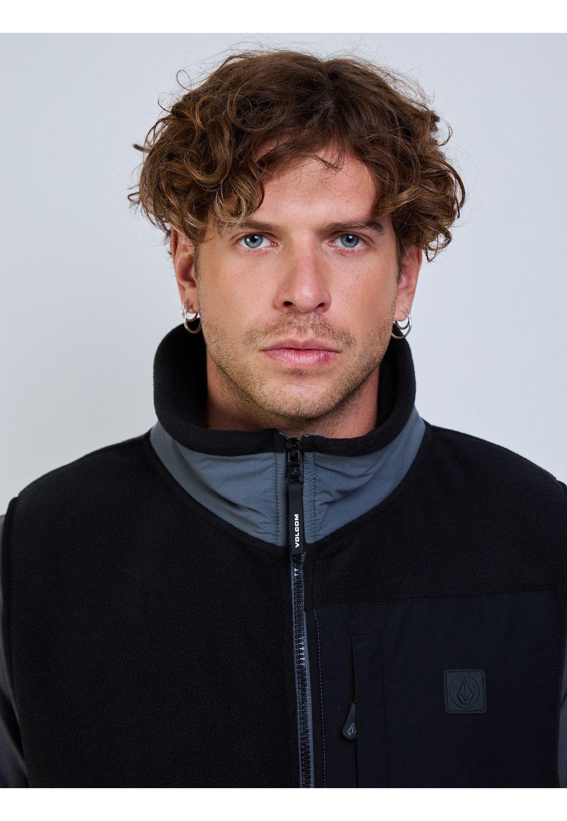 Poleron Polar Search Zip Crew Gris Hombre Volcom-3