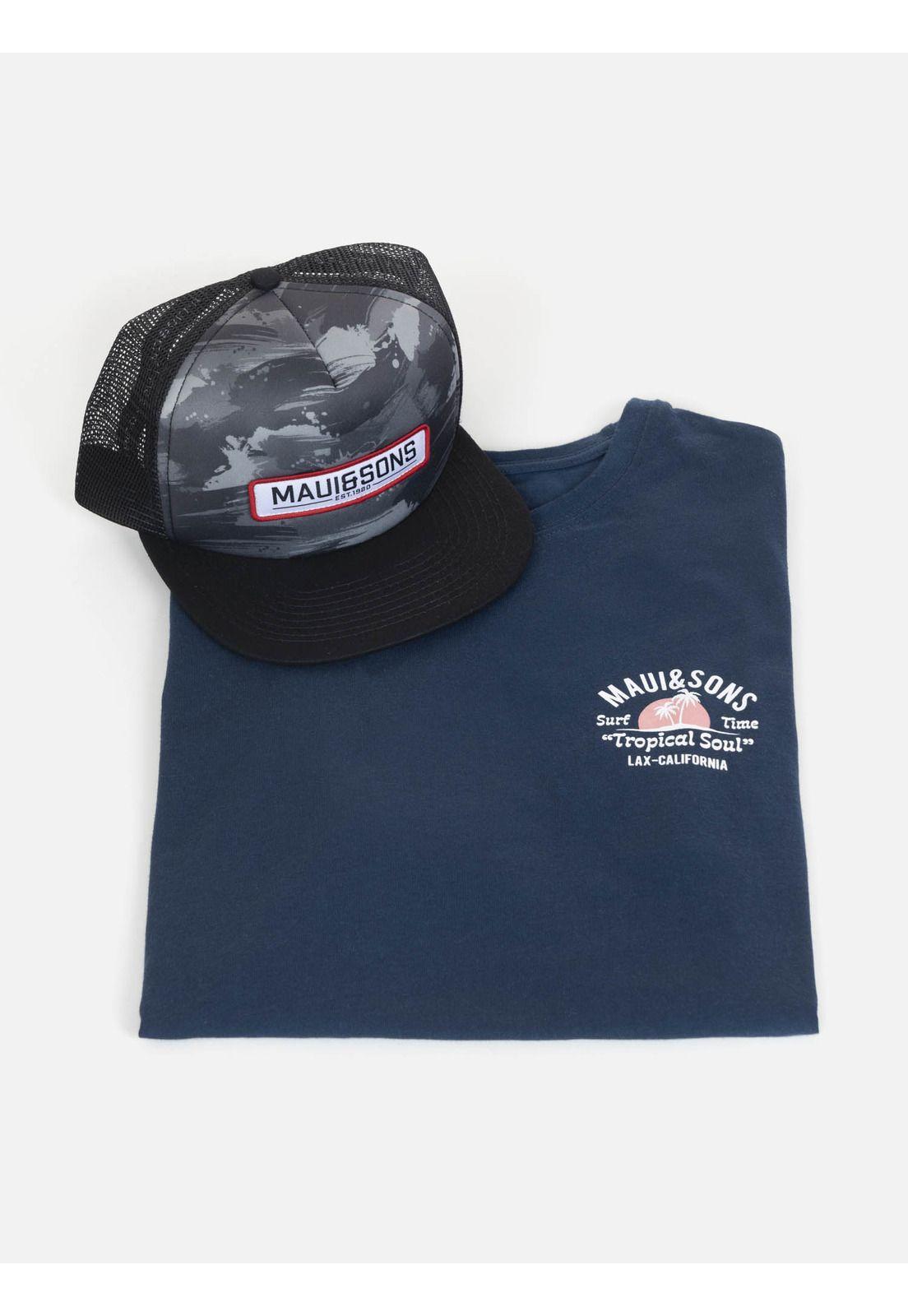 Pack Polera Jockey Hombre Azul 5AV1219-MV22 Maui And Sons-3