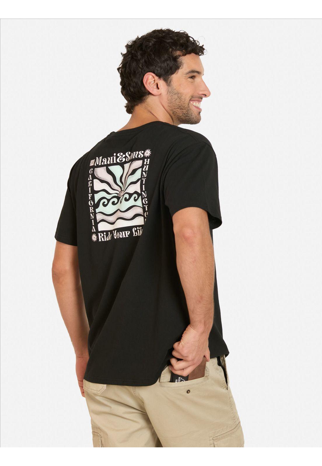 Pack Polera Cinturon Liau Negro Hombre Maui And Sons-1