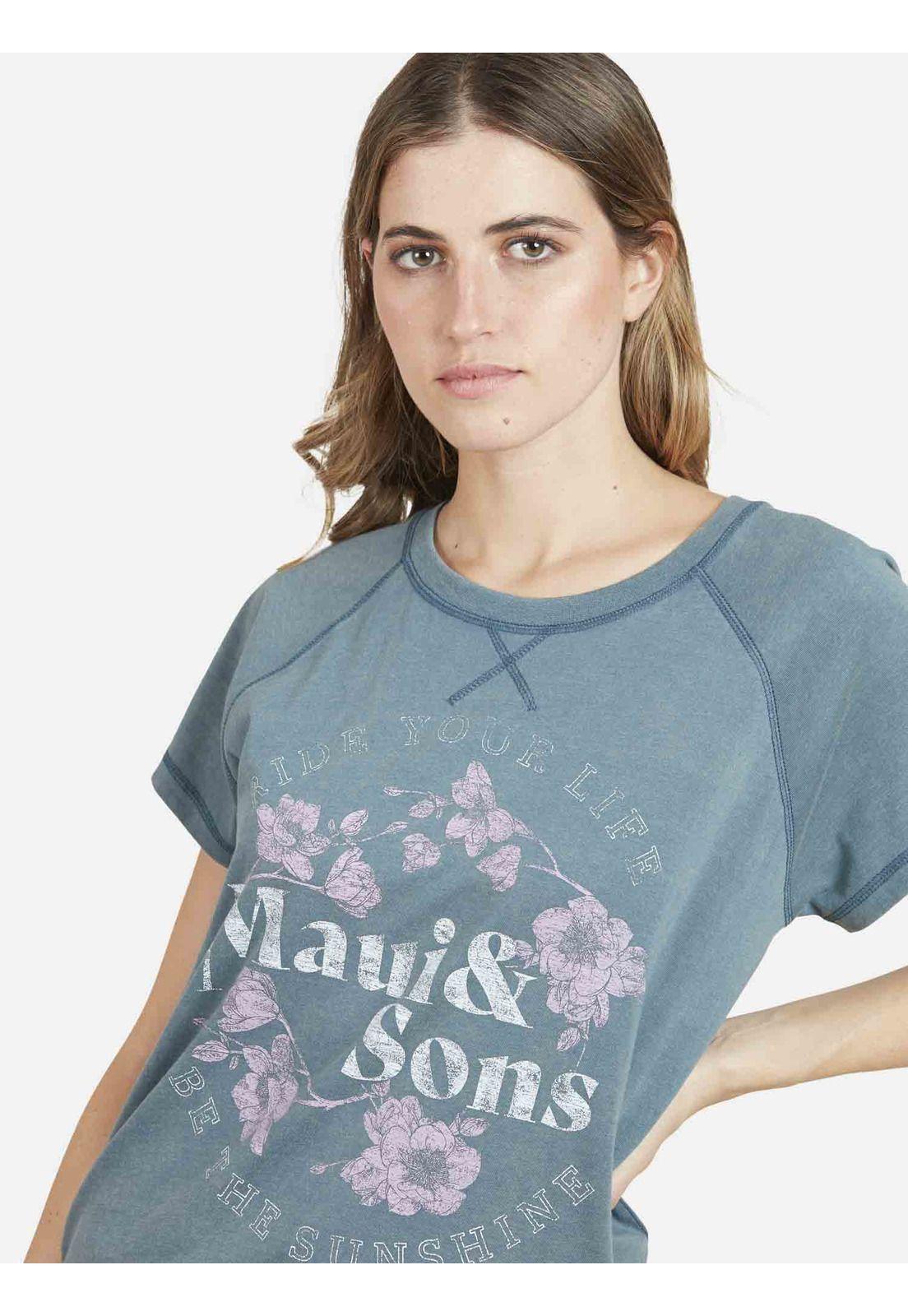 Polera BE THE SUNSHINE Manga Corta Mujer Denim Maui & Sons-2