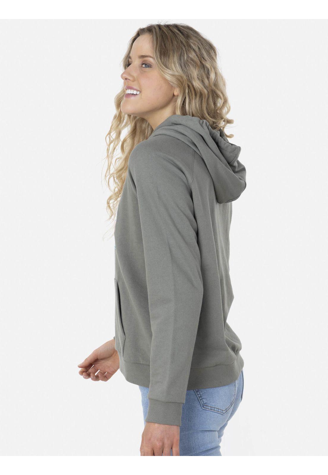 Poleron 1980 STYLE HOODIE Mujer Verde Maui and Sons-1