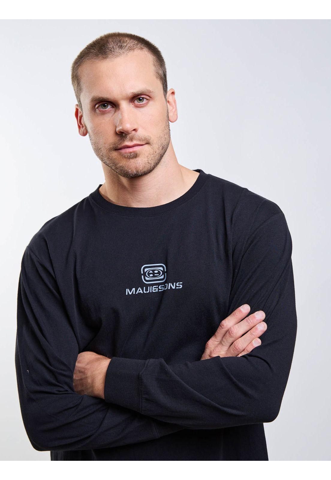 Polera ML Capsule Negro Hombre Maui And Sons-3