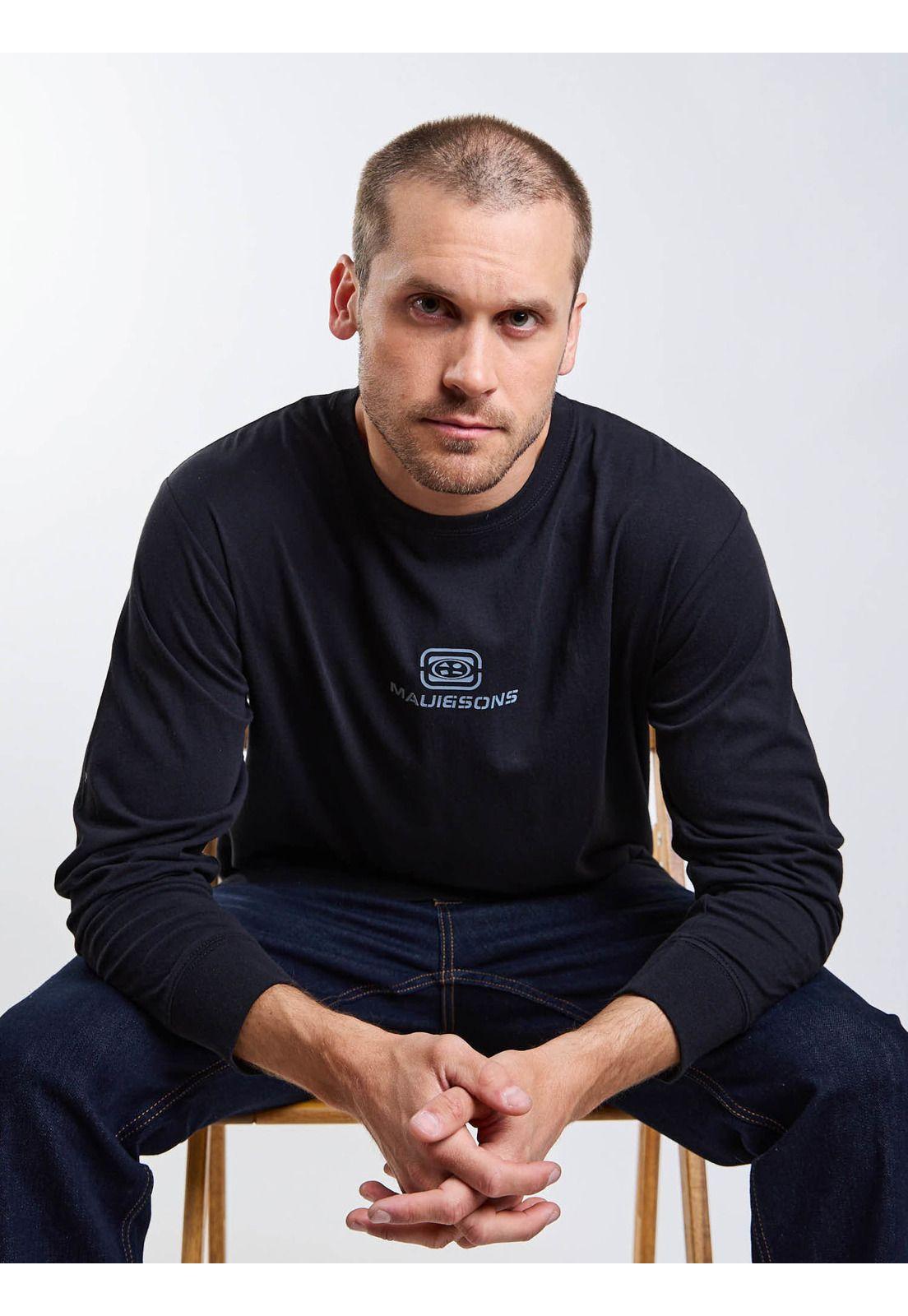 Polera ML Capsule Negro Hombre Maui And Sons-5