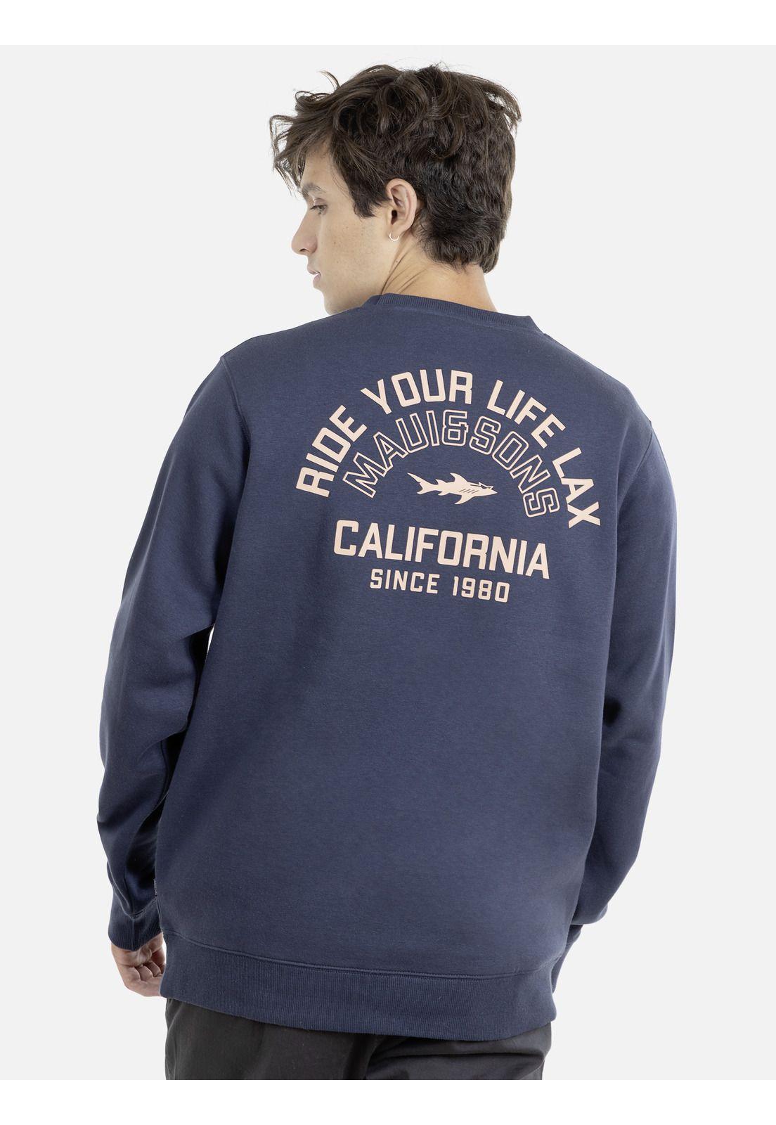 Poleron Hombre 5O420-MI21 Azul Maui and Sons-1