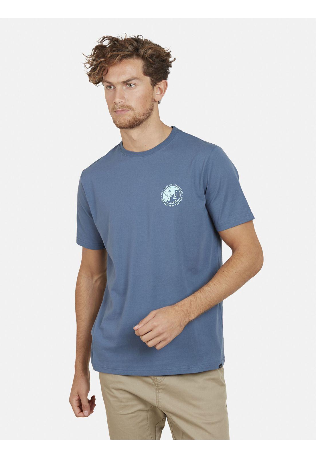 Polera SURFER STAMP Hombre Azul Maui and Sons-0