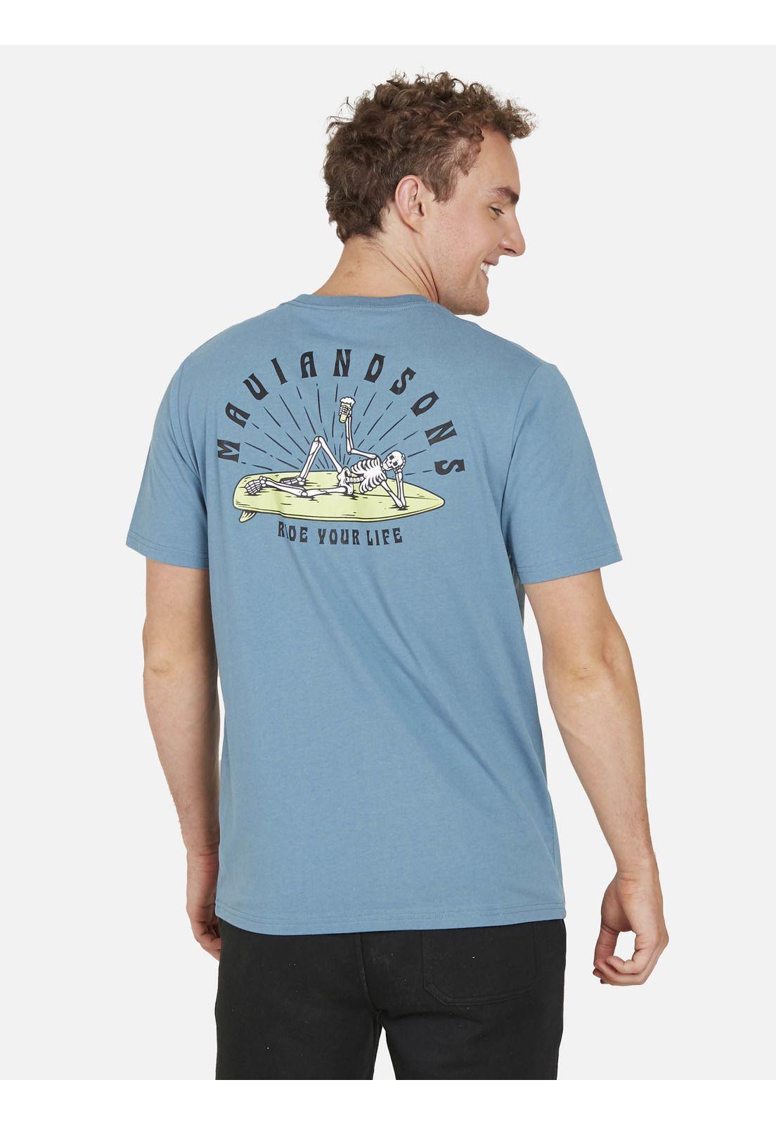 Polera Cheers SS TEE Hombre Azul Maui and Sons-1