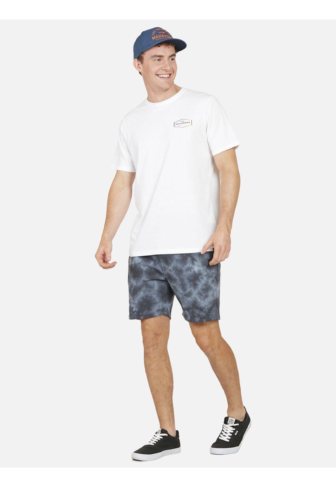 Polera RETRO BADGE Hombre Blanco Maui and Sons-3