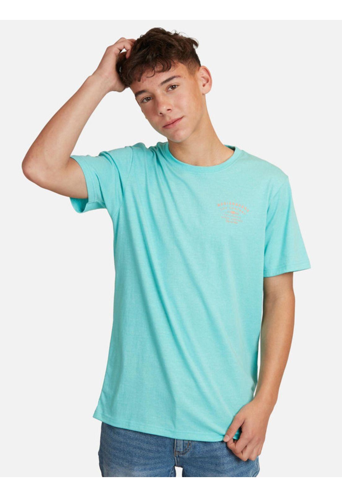 Polera Rider Company Juvenil Hombre Celeste Maui And Sons-0