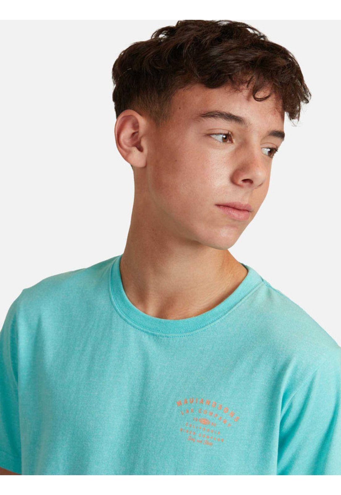 Polera Rider Company Juvenil Hombre Celeste Maui And Sons-2