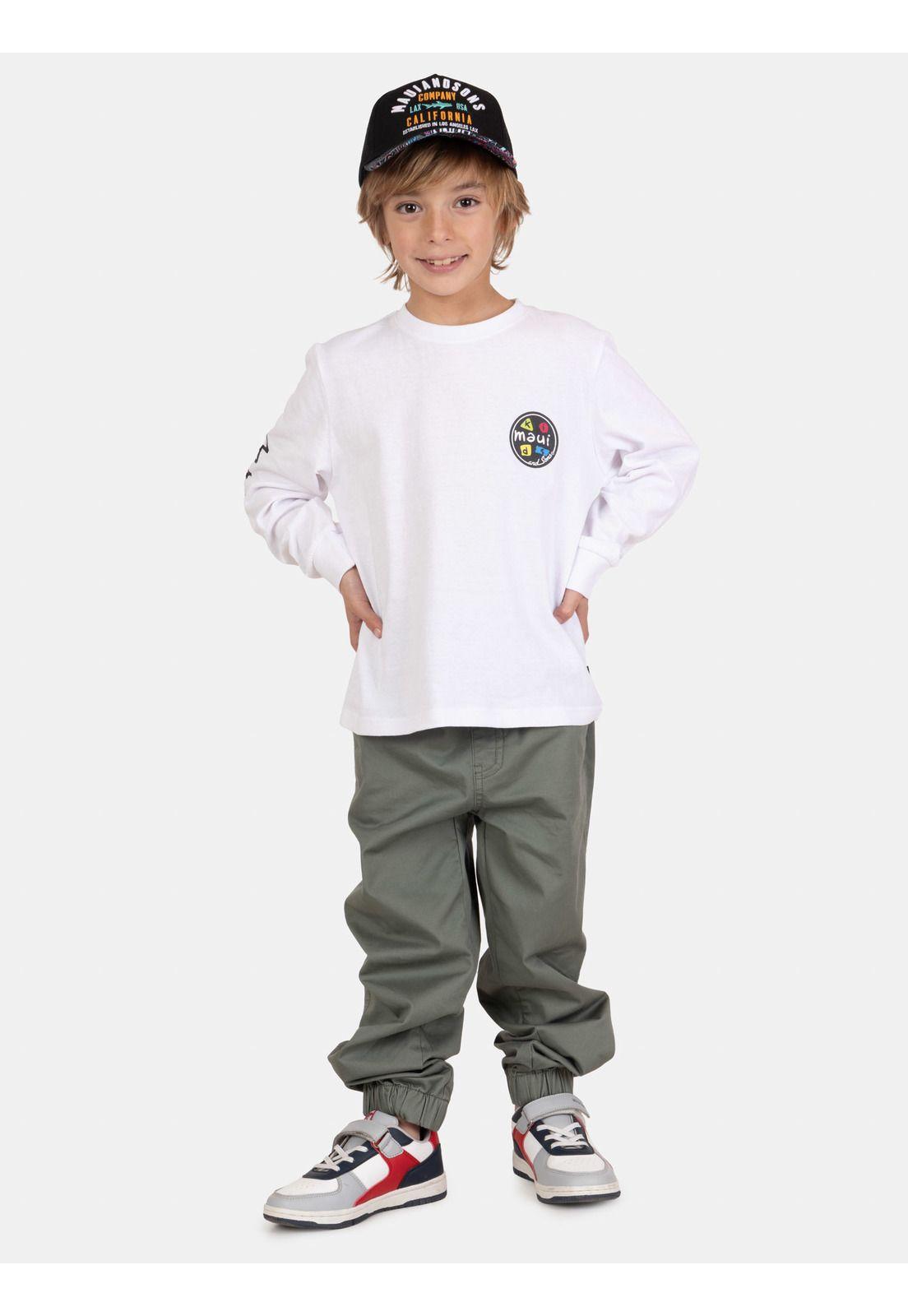 Polera ML Kailo Blanco Infantil Maui And Sons-3