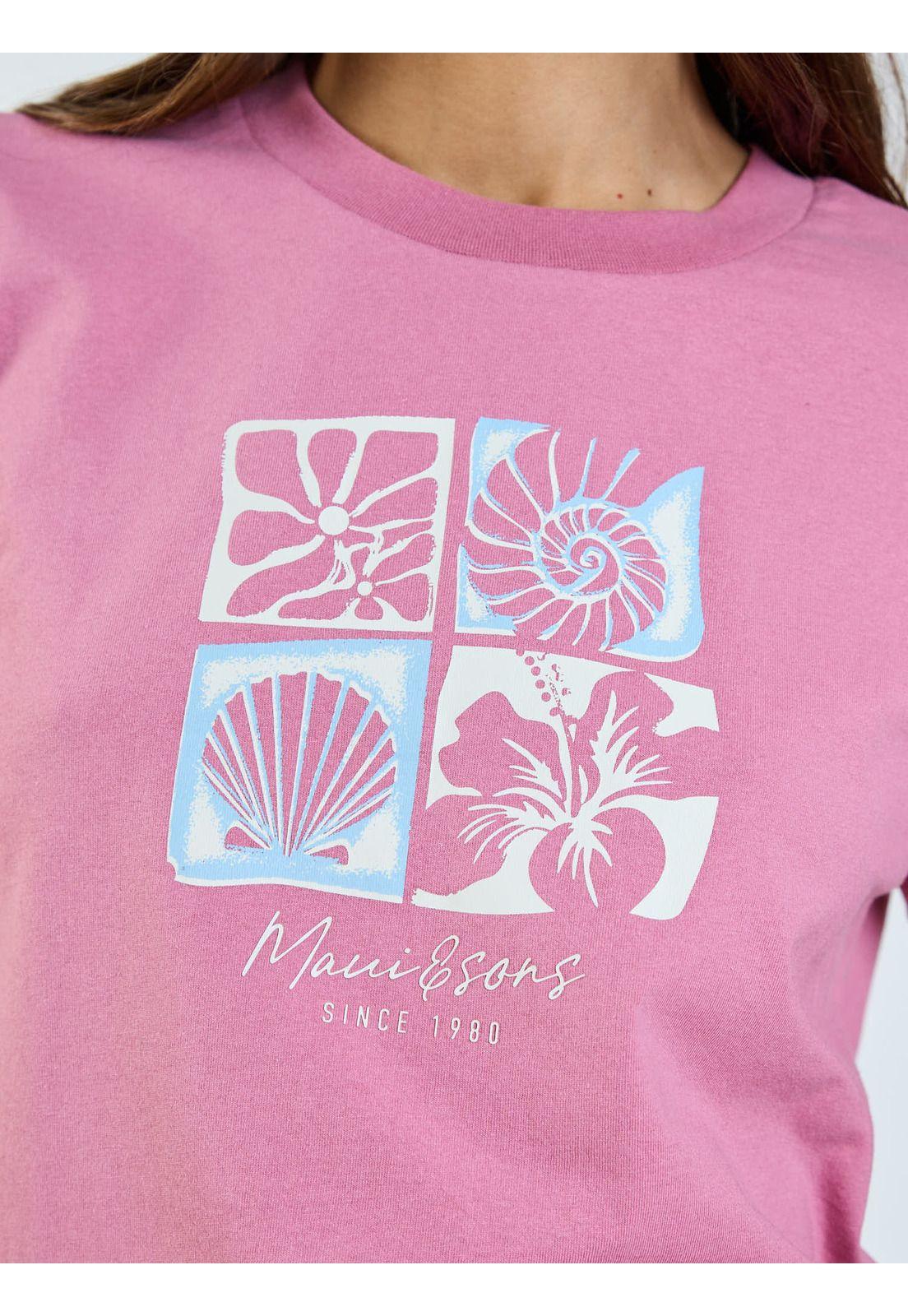 Polera MC Vian Rosado Mujer Maui and Sons-4