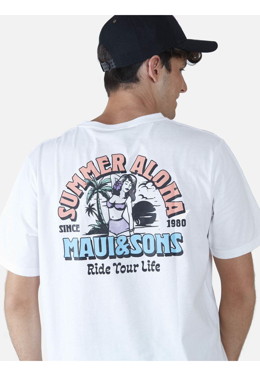 Polera  Hombre Blanco 5P375-MV22 Maui And Sons-2